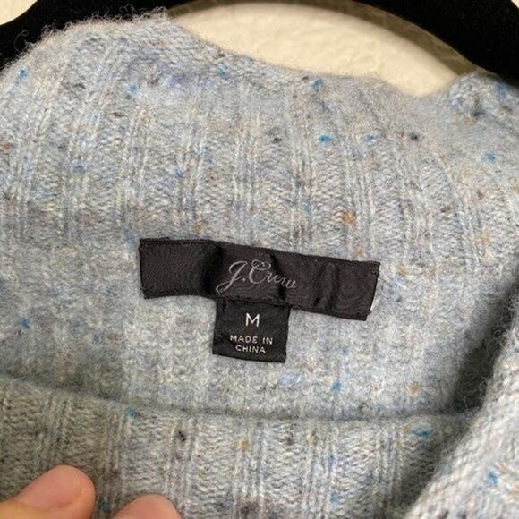 J Crew Speckled Merino Wool Mock Neck Sweater Medium - Picture 5 of 8